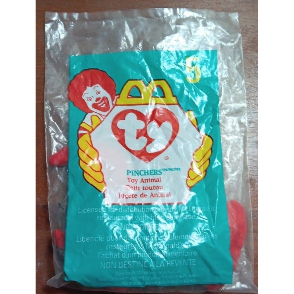 Sealed McDonalds TY Beanie Baby #5: Pinchers Mint